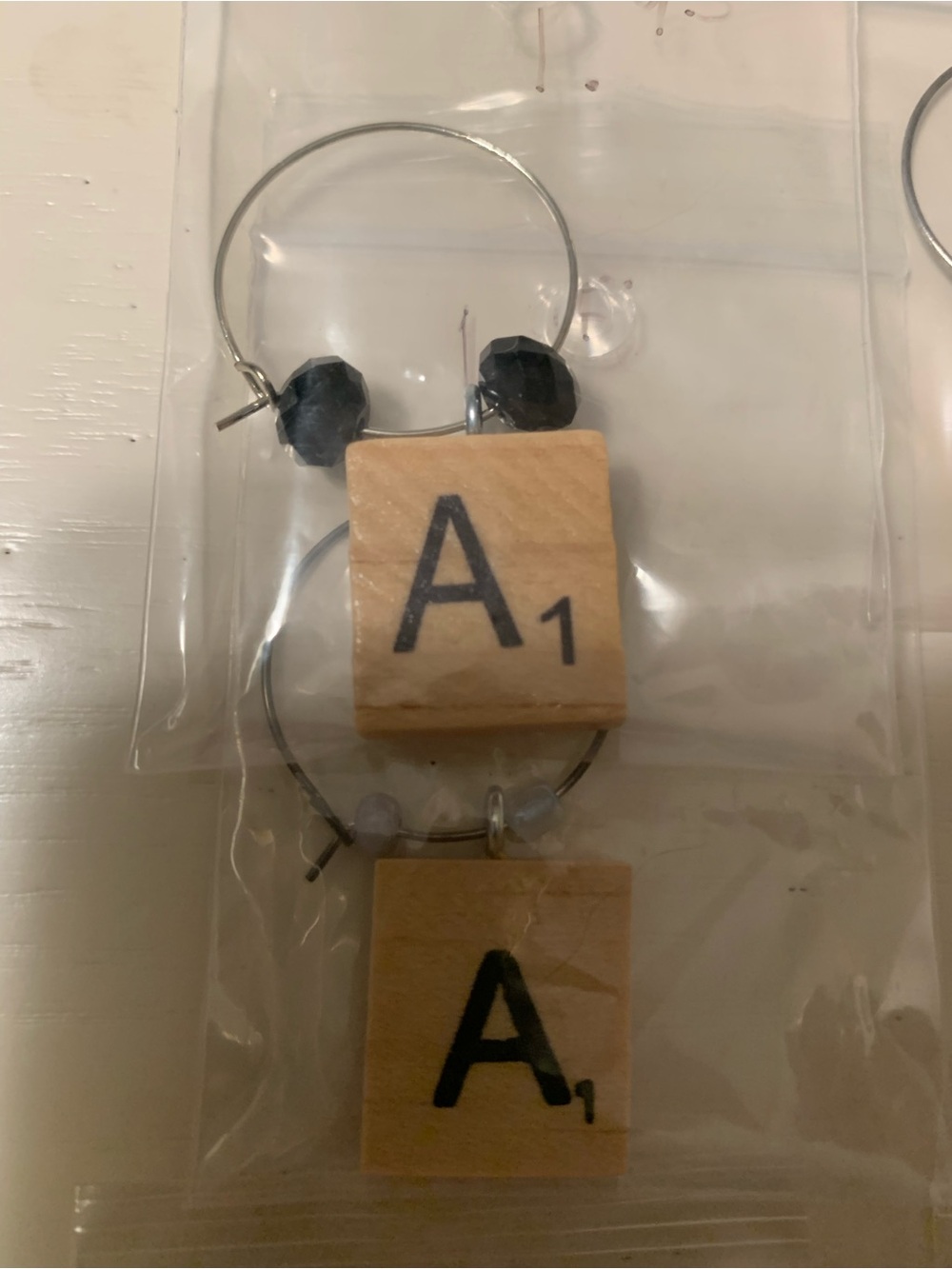 34 Alphabet Wine Ring Charms